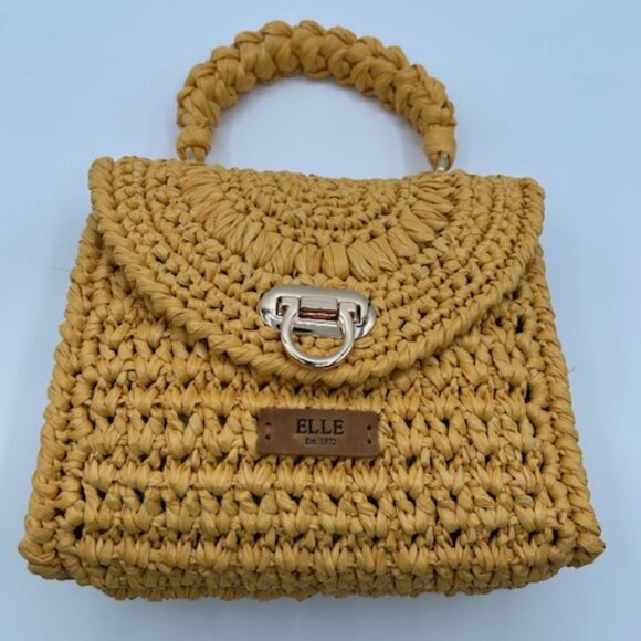 ELLE Raffia Crochet Handbag - Picture 3 of 16